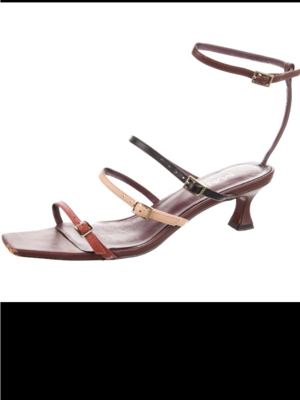Manu Atelier Strappy Kitten Heel Sandal size 8.5, EU 39